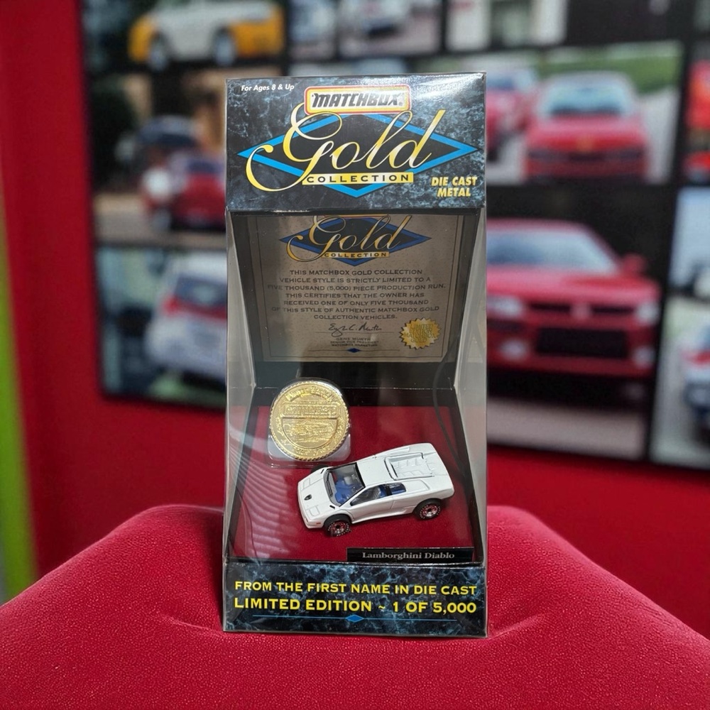 Vintage 1996 Matchbox Gold Collection Lamborghini Diablo White Limited Edition